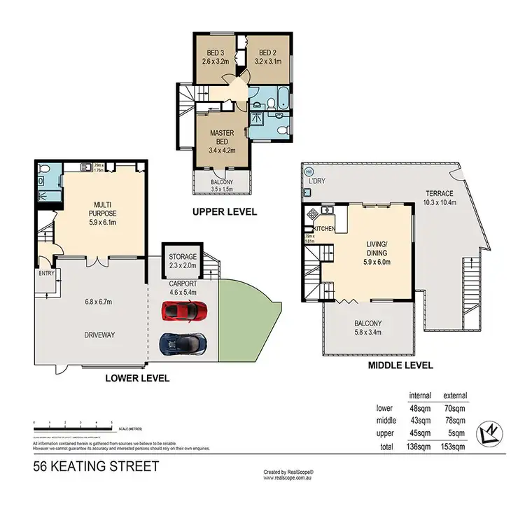 Floorplan of Homely townhouse listing, 56 Keating Street, Indooroopilly QLD 4068