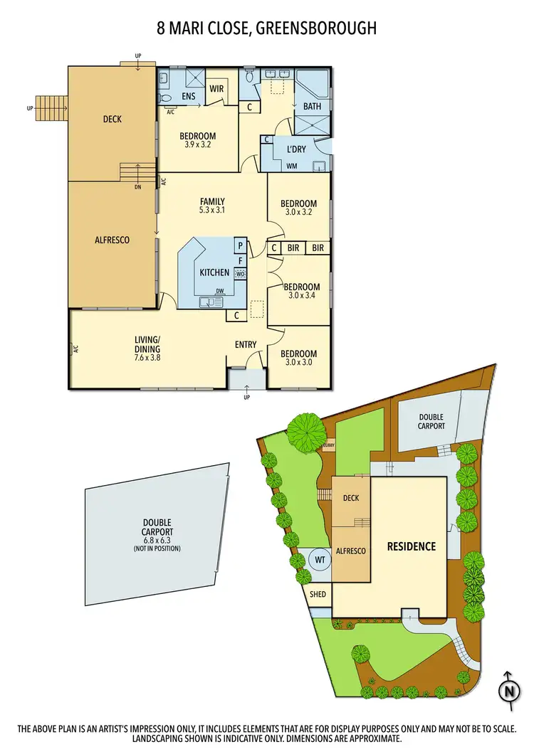 Floorplan of Homely house listing, 8 Mari Close, Greensborough VIC 3088
