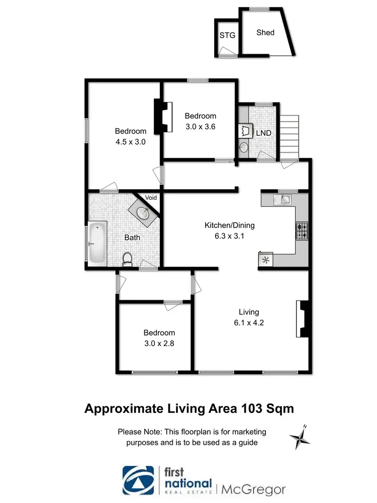 Floorplan of Homely house listing, 22 Risdon Road, New Town TAS 7008