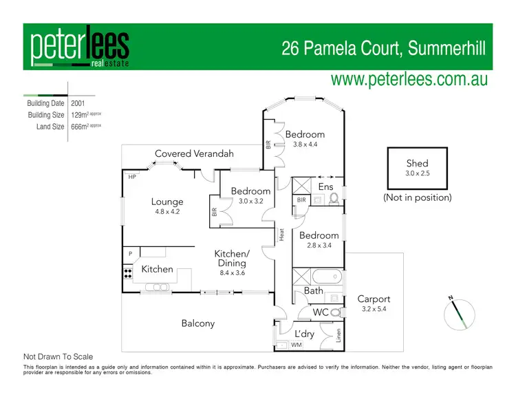 Floorplan of Homely house listing, 26 Pamela Court, Summerhill TAS 7250