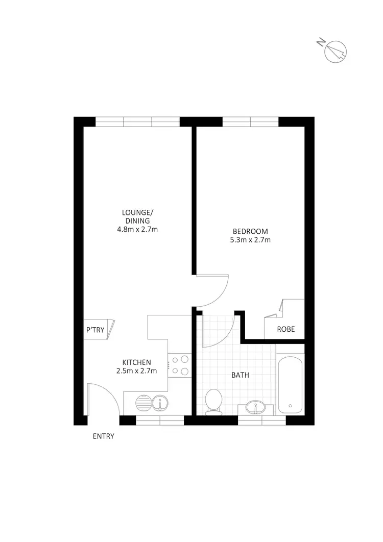 Floorplan of Homely apartment listing, 25/3-5 School Parade, Marrickville NSW 2204