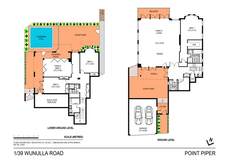 Floorplan of Homely semi-detached listing, 1/39 Wunulla Road, Point Piper NSW 2027