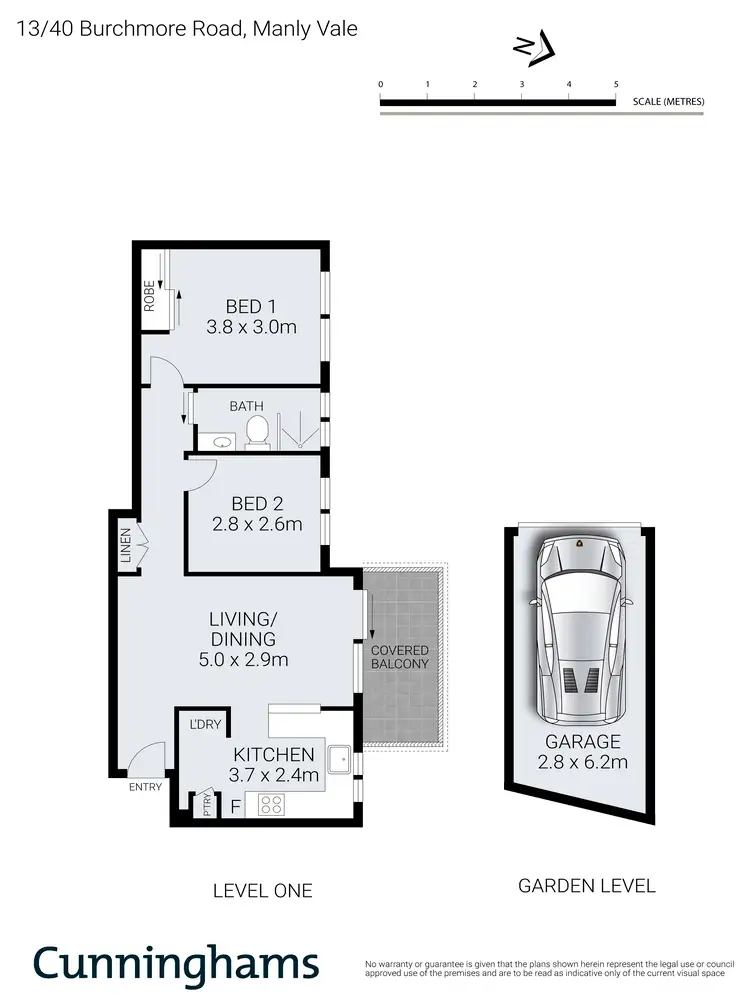 Floorplan of Homely unit listing, 13/40 Burchmore Road, Manly Vale NSW 2093