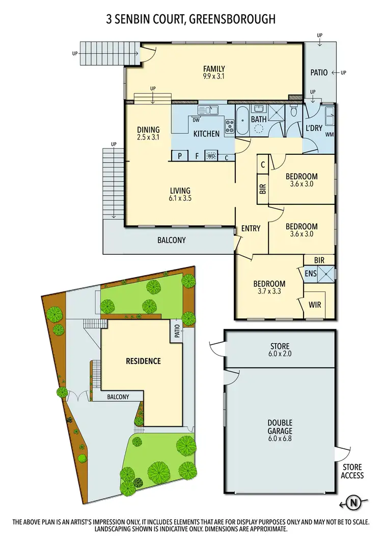 Floorplan of Homely house listing, 3 Senbin Court, Greensborough VIC 3088