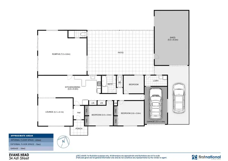 Floorplan of Homely house listing, 34 Ash Street, Evans Head NSW 2473