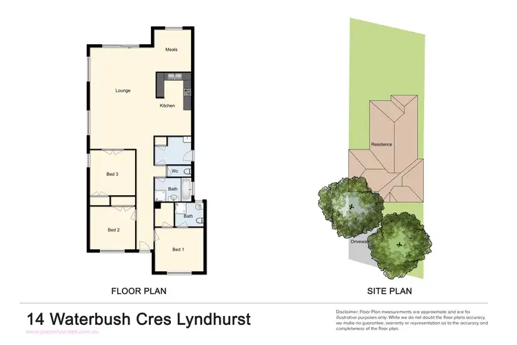 Floorplan of Homely house listing, 14 Waterbush Crescent, Lyndhurst VIC 3975