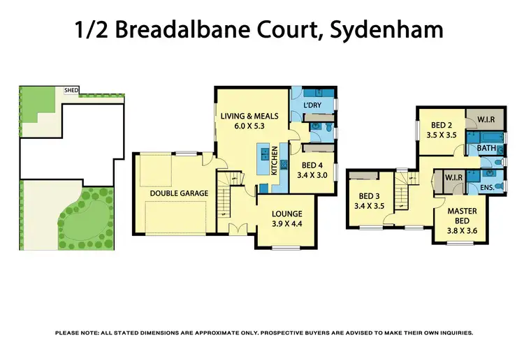 Floorplan of Homely townhouse listing, 1/2 Breadalbane Court, Sydenham VIC 3037