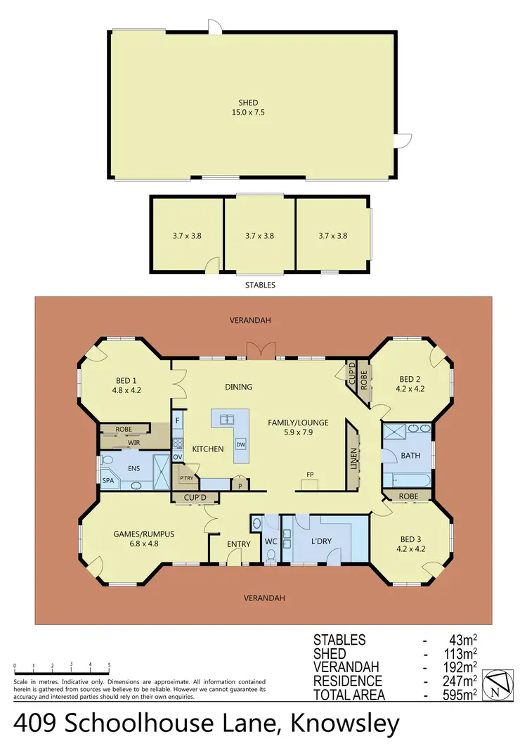 Floorplan of Homely rural property listing, 409 Schoolhouse Lane, Knowsley VIC 3523