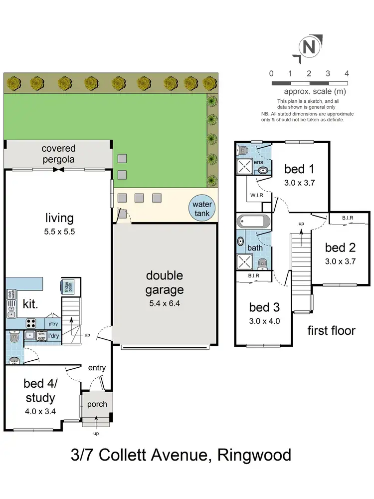 Floorplan of Homely townhouse listing, 3/7 Collett Avenue, Ringwood VIC 3134