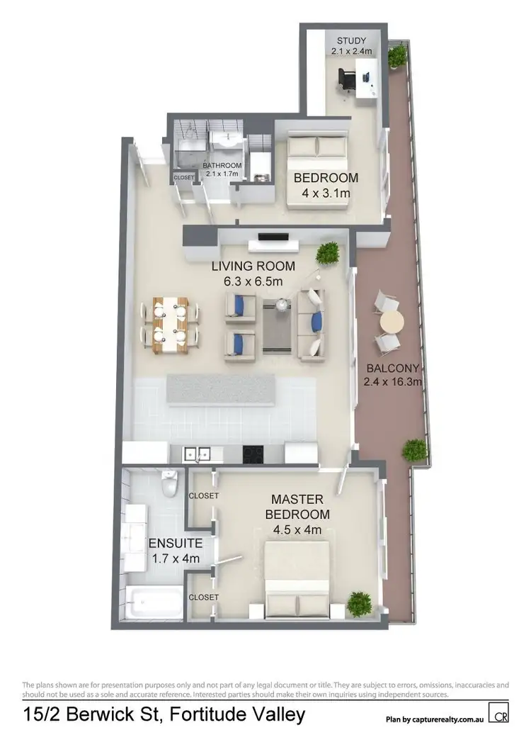 Floorplan of Homely unit listing, 15/2 Berwick Street, Fortitude Valley QLD 4006