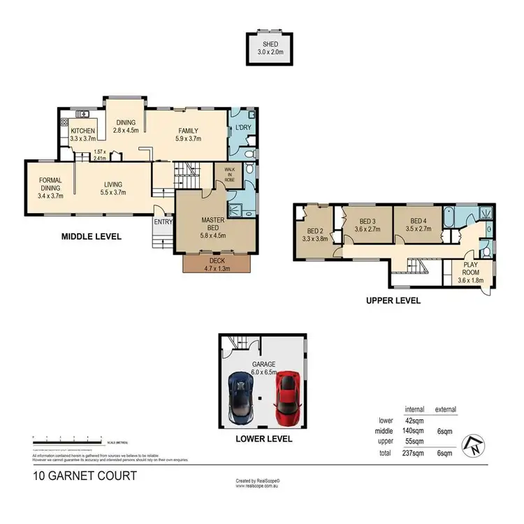 Floorplan of Homely house listing, 10 Garnet Court, Kenmore QLD 4069