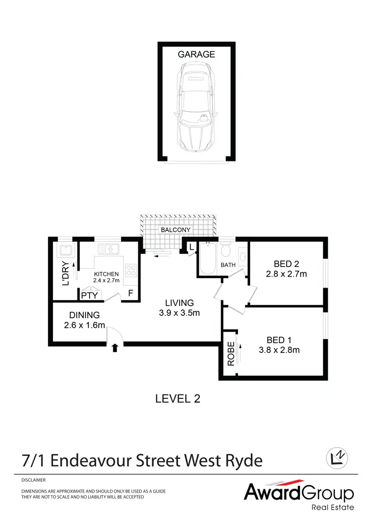 Floorplan of Homely unit listing, 7/1 Endeavour Street, West Ryde NSW 2114