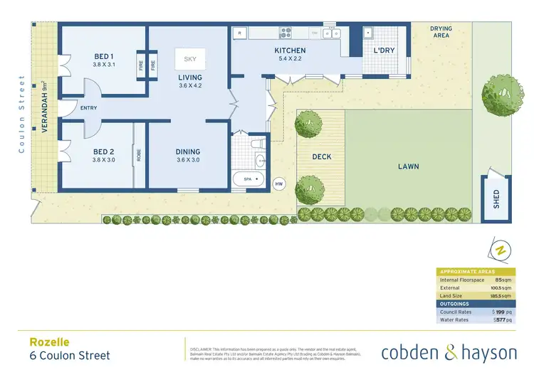 Floorplan of Homely house listing, 6 Coulon Street, Rozelle NSW 2039