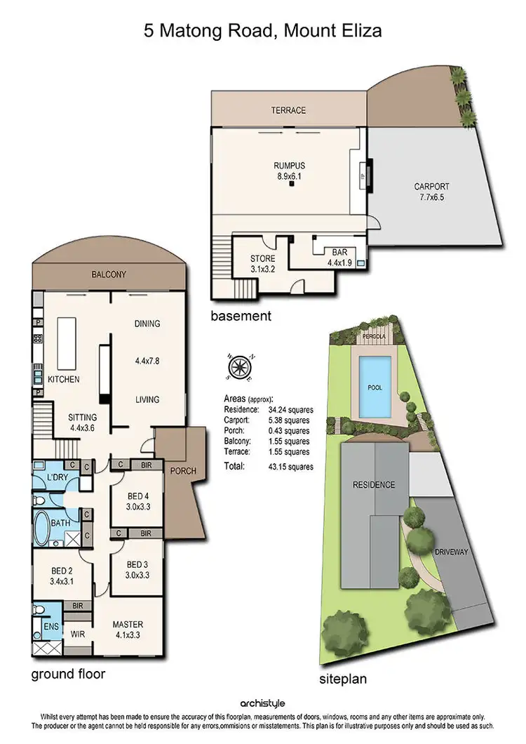 Floorplan of Homely house listing, 5 Matong Road, Mount Eliza VIC 3930