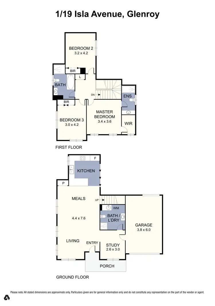 Floorplan of Homely townhouse listing, 1/19 Isla Avenue, Glenroy VIC 3046