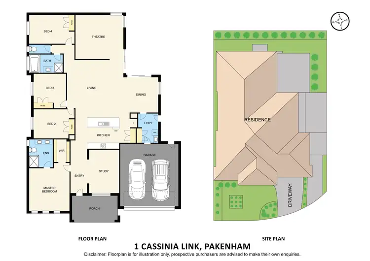 Floorplan of Homely house listing, 1 Cassinia Link, Pakenham VIC 3810