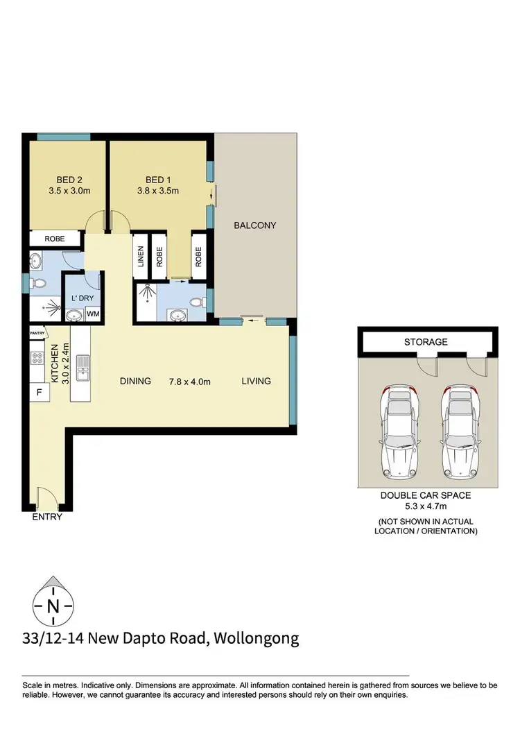 Floorplan of Homely apartment listing, 33/12 New Dapto Road, Wollongong NSW 2500