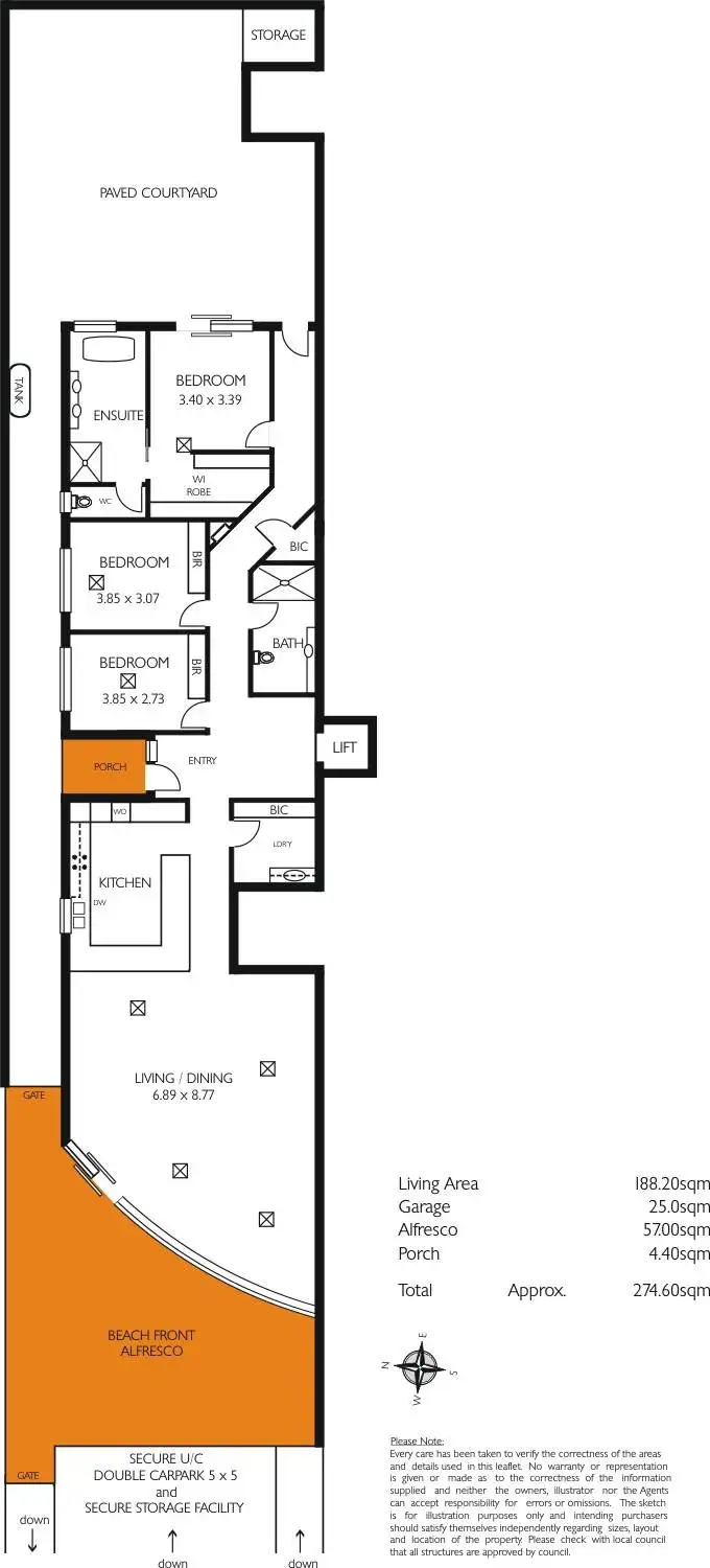 Floorplan of Homely house listing, 1/7 Esplanade, Somerton Park SA 5044