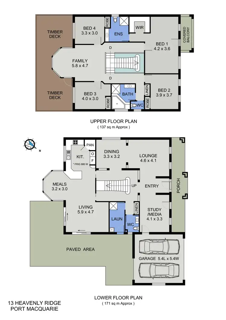 Floorplan of Homely house listing, 13 Heavenly Ridge, Port Macquarie NSW 2444