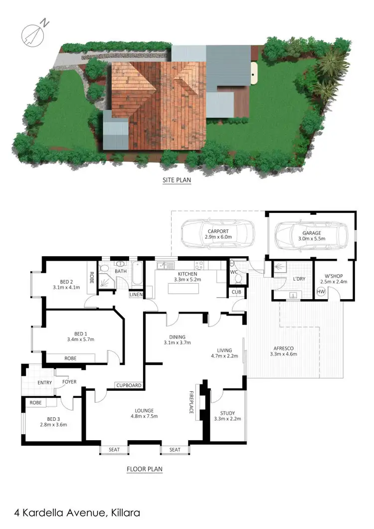 Floorplan of Homely house listing, 4 Kardella Avenue, Killara NSW 2071