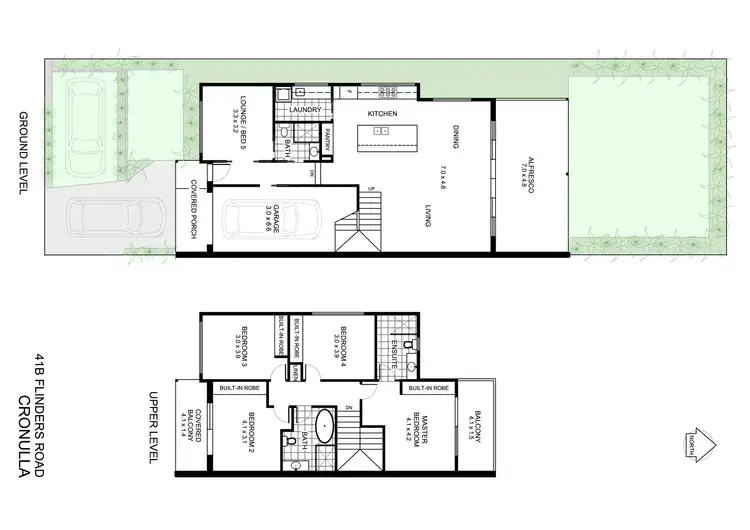 Floorplan of Homely semi-detached listing, 41B Flinders Road, Cronulla NSW 2230