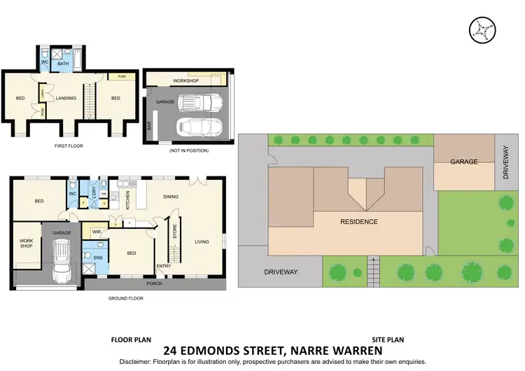 Floorplan of Homely house listing, 24 Edmonds Street, Narre Warren VIC 3805