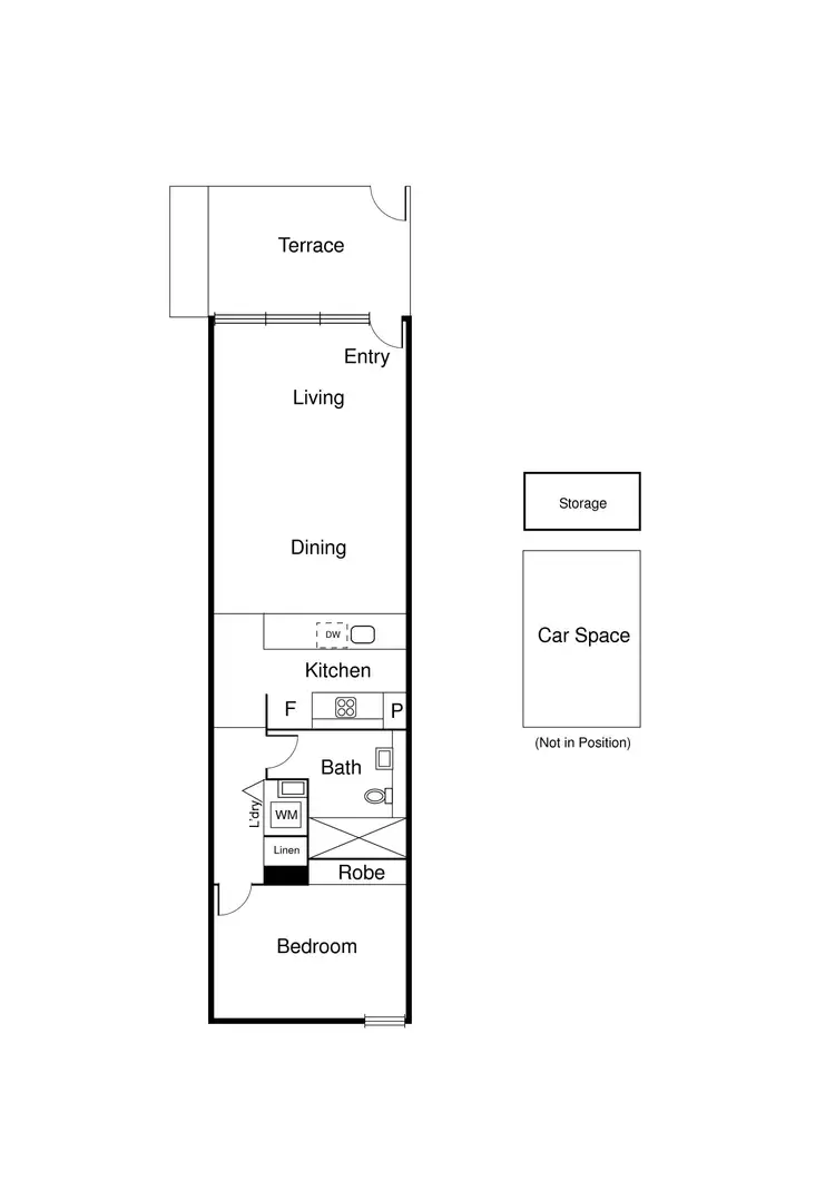 Floorplan of Homely apartment listing, G01/115 Nott Street, Port Melbourne VIC 3207