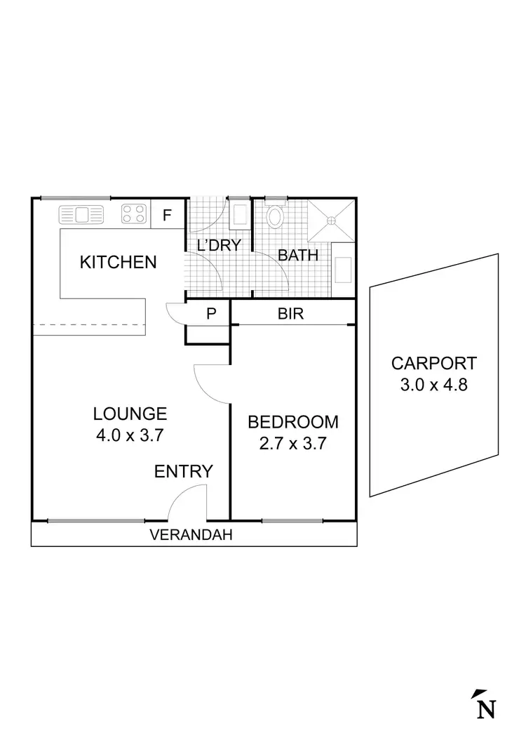 Floorplan of Homely unit listing, 4/44 Panton Street, Golden Square VIC 3555