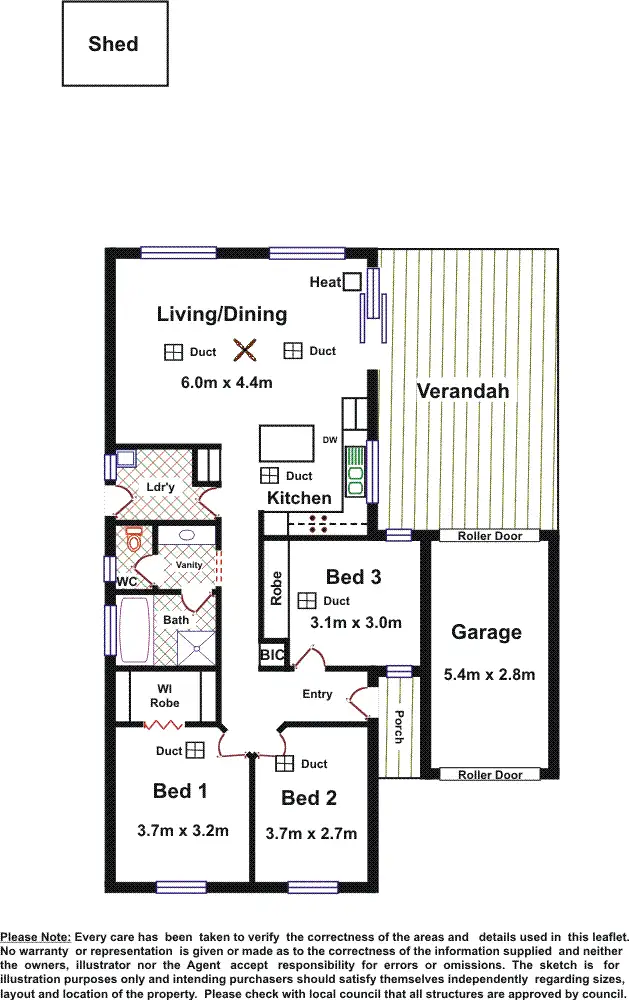 Floorplan of Homely house listing, 17 Hidcote Circuit, Oakden SA 5086