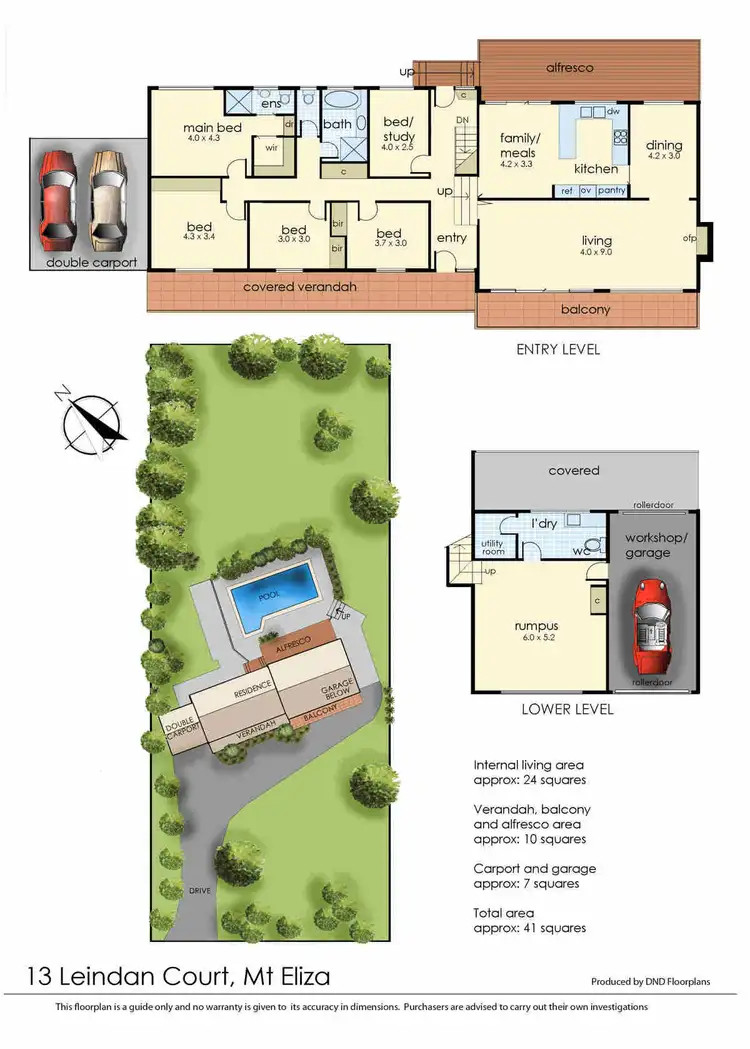 Floorplan of Homely house listing, 13 Leindan Court, Mount Eliza VIC 3930