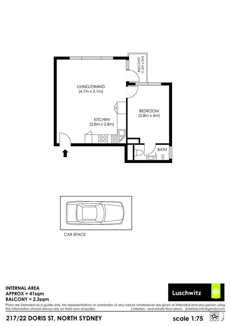Floorplan of Homely unit listing, 217/22 Doris Street, North Sydney NSW 2060