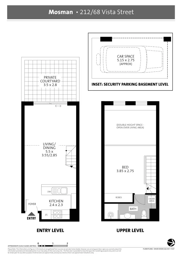 Floorplan of Homely apartment listing, 212/68 Vista Street, Mosman NSW 2088