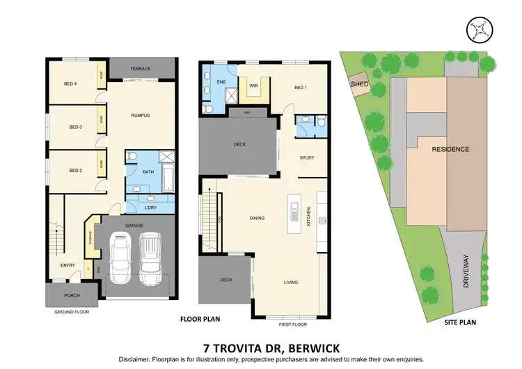 Floorplan of Homely house listing, 7 Trovita Drive, Berwick VIC 3806
