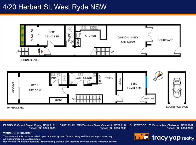 Floorplan of Homely apartment listing, 4/20 Herbert Street, West Ryde NSW 2114