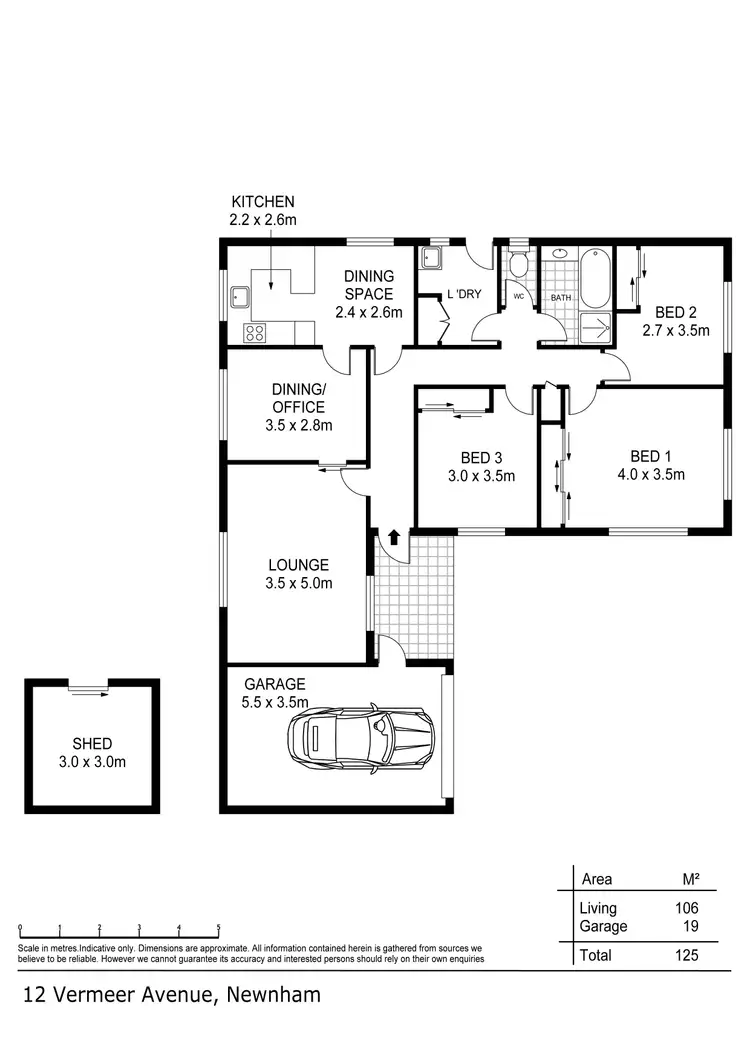 Floorplan of Homely house listing, 12 Vermeer Avenue, Newnham TAS 7248