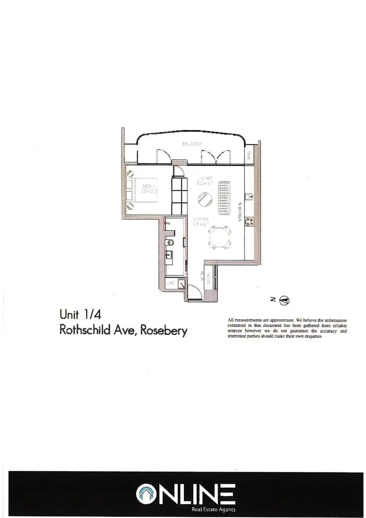 Floorplan of Homely apartment listing, 1/4 Rothschild Avenue, Rosebery NSW 2018