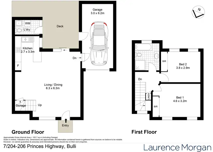 Floorplan of Homely townhouse listing, 7/204-206 Princes Highway, Bulli NSW 2516