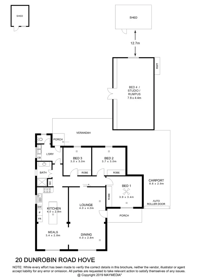 Floorplan of Homely house listing, 20 Dunrobin Road, Hove SA 5048