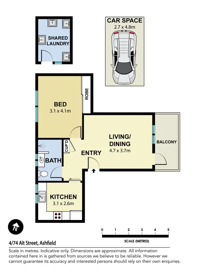 Floorplan of Homely apartment listing, 4/74 Alt Street, Ashfield NSW 2131