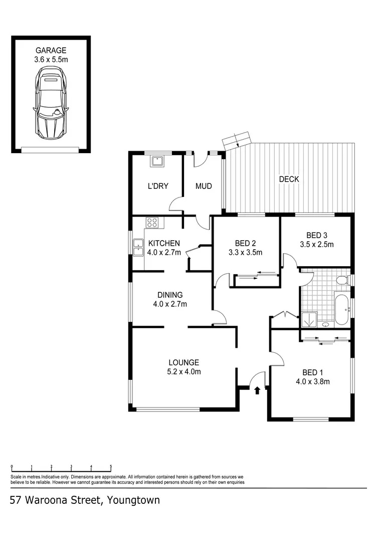 Floorplan of Homely house listing, 57 Waroona Street, Youngtown TAS 7249
