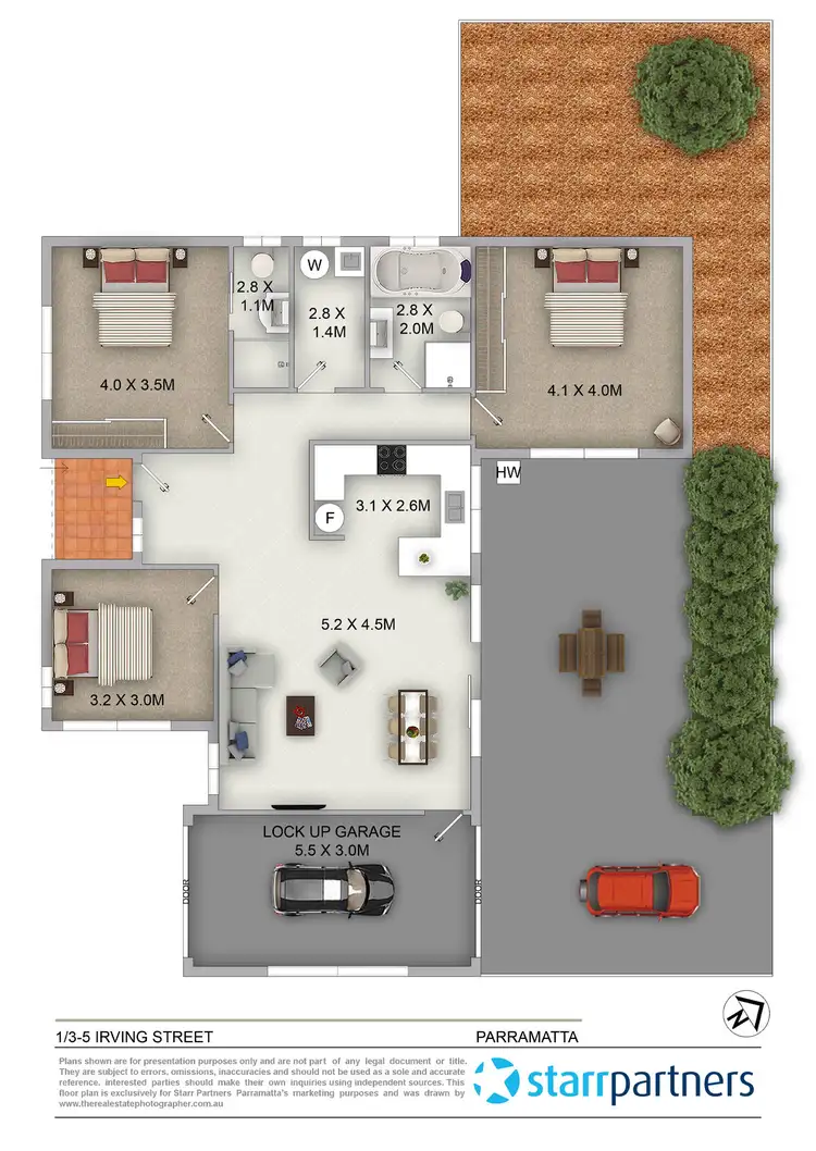 Floorplan of Homely villa listing, 1/3-5 Irving Street, Parramatta NSW 2150