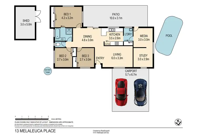 Floorplan of Homely house listing, 13 Melaleuca Place, Wynnum West QLD 4178