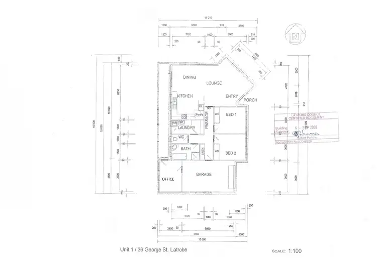Floorplan of Homely unit listing, 1/36 George Street, Latrobe TAS 7307