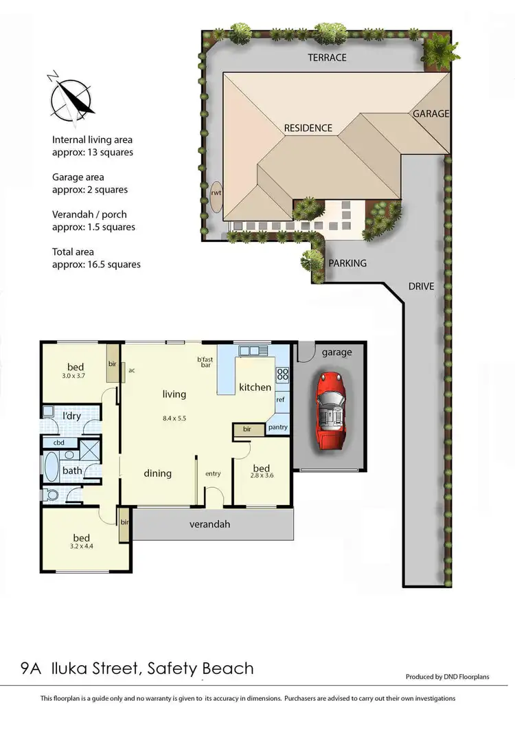 Floorplan of Homely house listing, 9a Iluka Street, Safety Beach VIC 3936
