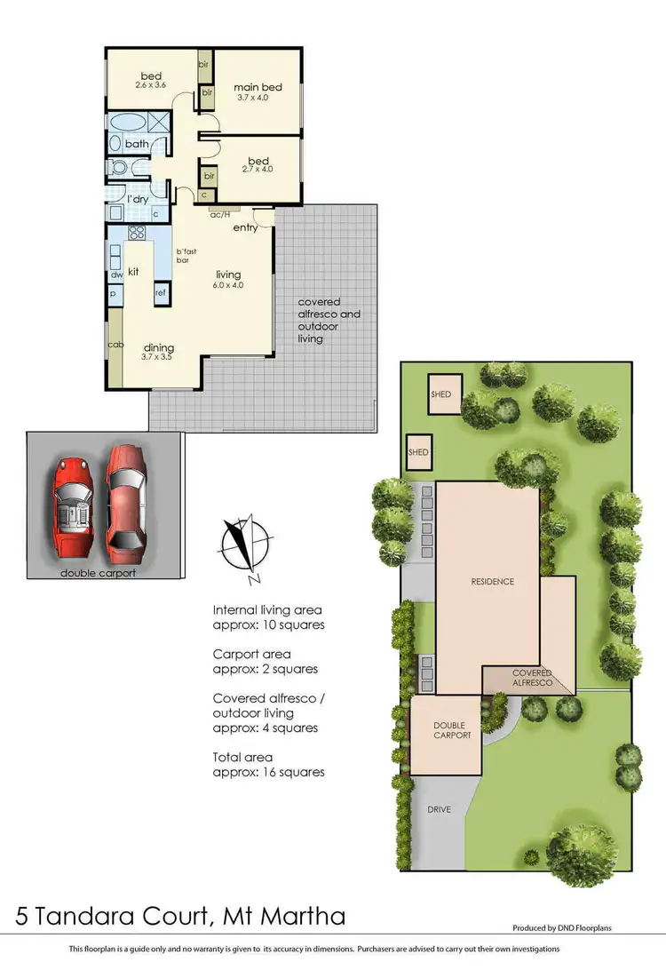 Floorplan of Homely house listing, 5 Tandara Court, Mount Martha VIC 3934