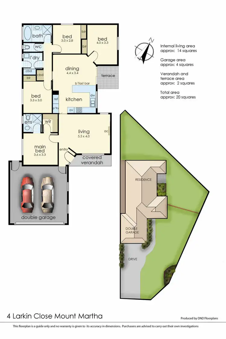 Floorplan of Homely house listing, 4 Larkin Close, Mount Martha VIC 3934