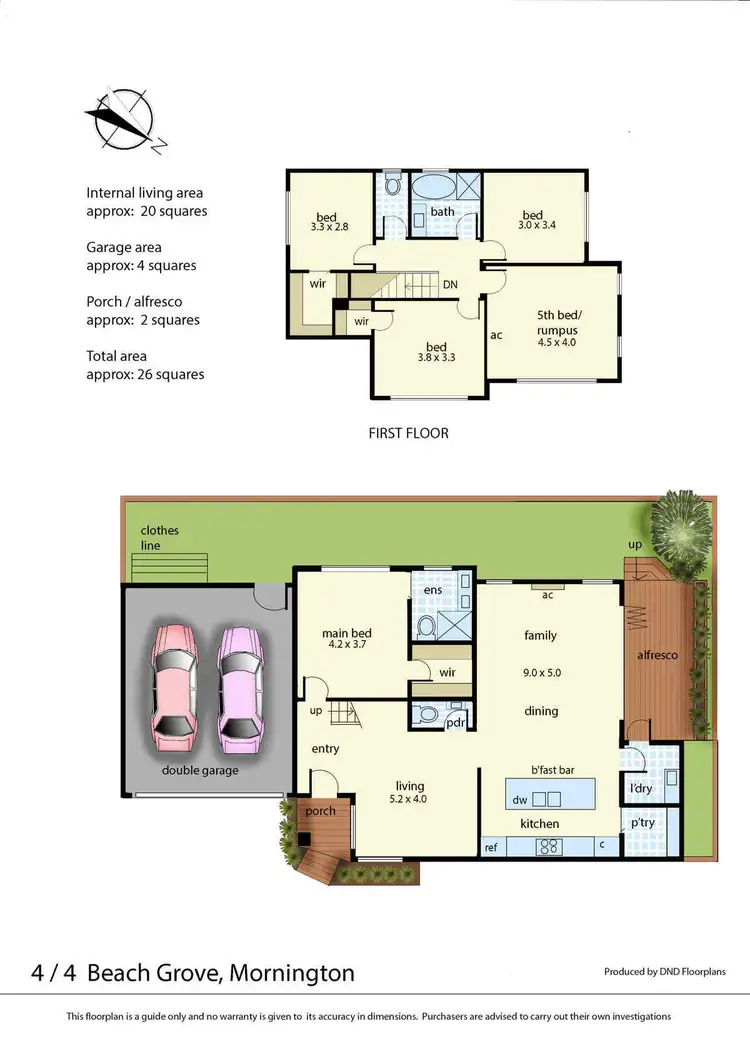 Floorplan of Homely townhouse listing, 4/4 Beach Grove, Mornington VIC 3931