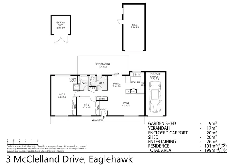 Floorplan of Homely house listing, 3 McClelland Drive, Eaglehawk VIC 3556