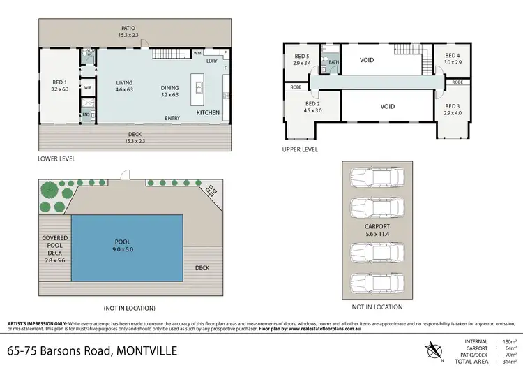 Floorplan of Homely rural property listing, 65-75 Barsons Road, Montville QLD 4560