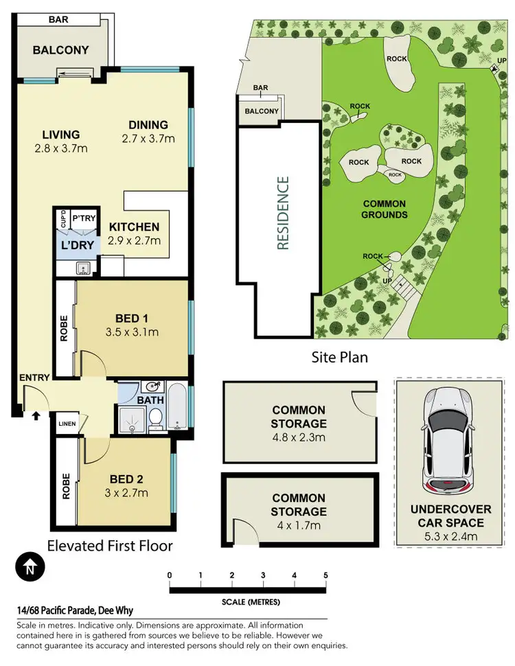 Floorplan of Homely unit listing, 14/68 Pacific Parade, Dee Why NSW 2099